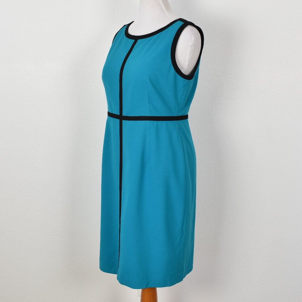 Calvin Klein Piped Colorblock Sheath Dress - 14 - Picture 3 of 8